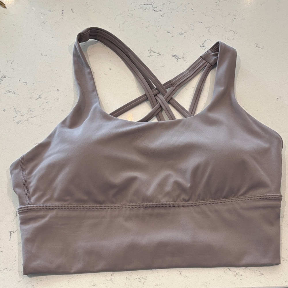 CRZ YOGA Cross-Back Sports Bra - Gray